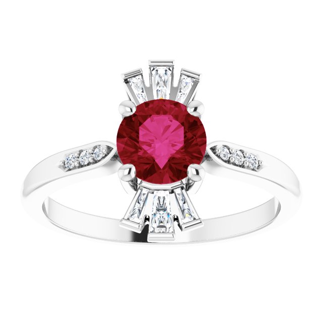 14k-white-lab-grown-ruby-&-1/6-ctw-natural-diamond-ring