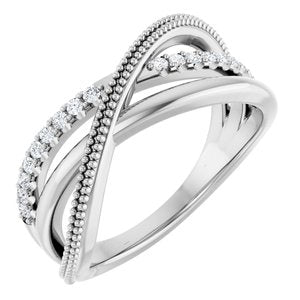 1/5 ct Diamond Criss-Cross Ring