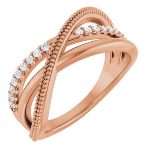 1/5 ct Diamond Criss-Cross Ring