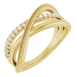 1/5 ct Diamond Criss-Cross Ring