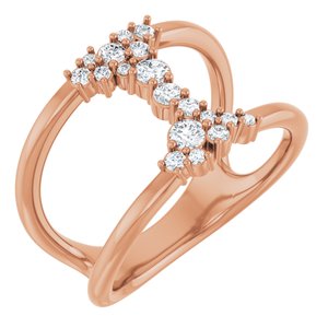 1/3 ct Diamond Negative Space Ring