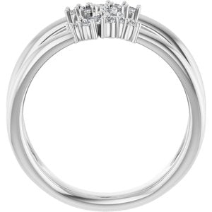1/3 ct Diamond Negative Space Ring