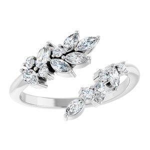 1/2 ct Diamond Bypass Ring