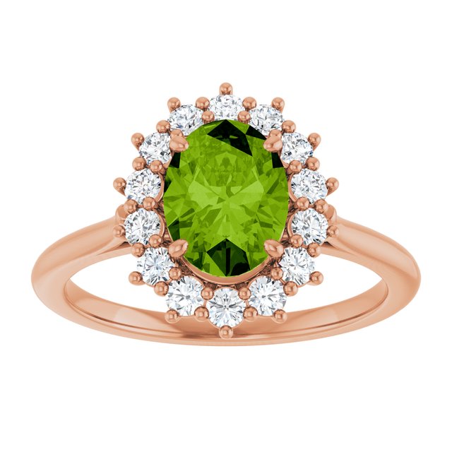14k-rose-natural-peridot-&-3/8-ctw-natural-diamond-ring