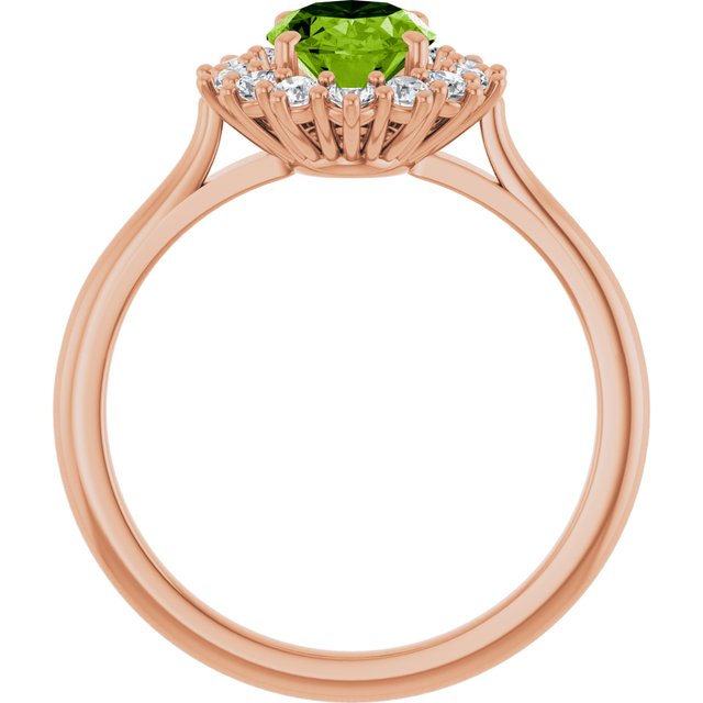 14k-rose-natural-peridot-&-3/8-ctw-natural-diamond-ring