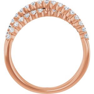 1/2 ct Diamond Accented Criss-Cross Ring