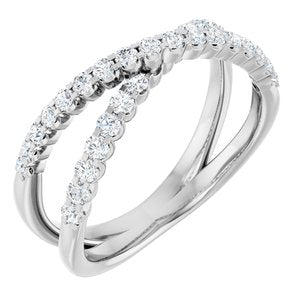 1/2 ct Diamond Accented Criss-Cross Ring