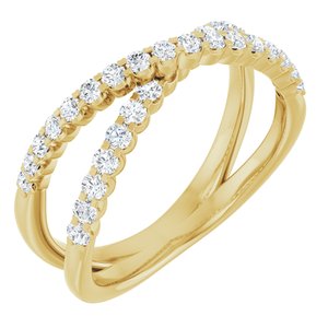 1/2 ct Diamond Accented Criss-Cross Ring