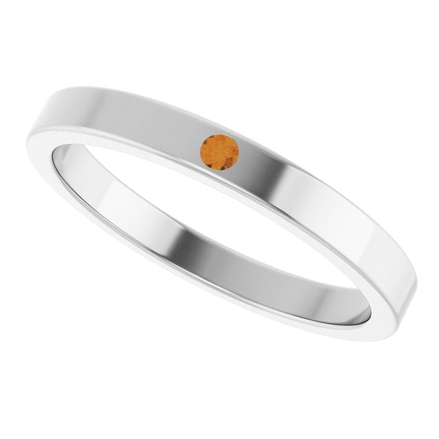 14k-white-natural-citrine-family-stackable-ring