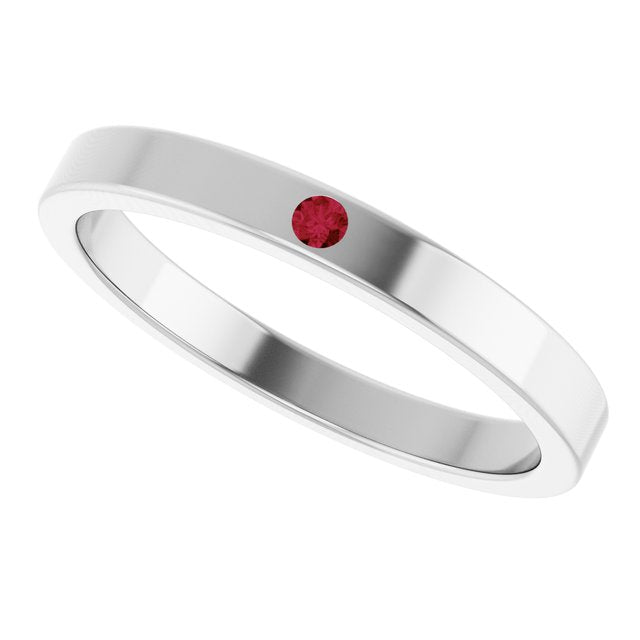 14k-white-natural-ruby-family-stackable-ring