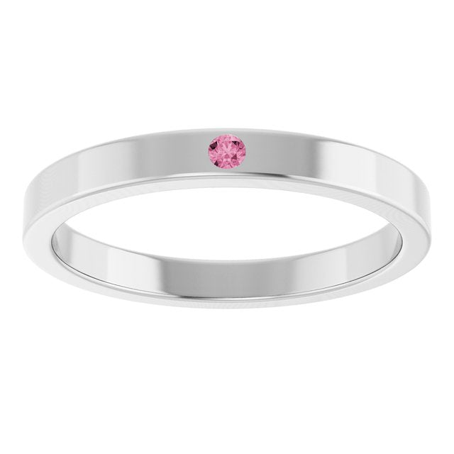 14k-white-natural-pink-tourmaline-family-stackable-ring