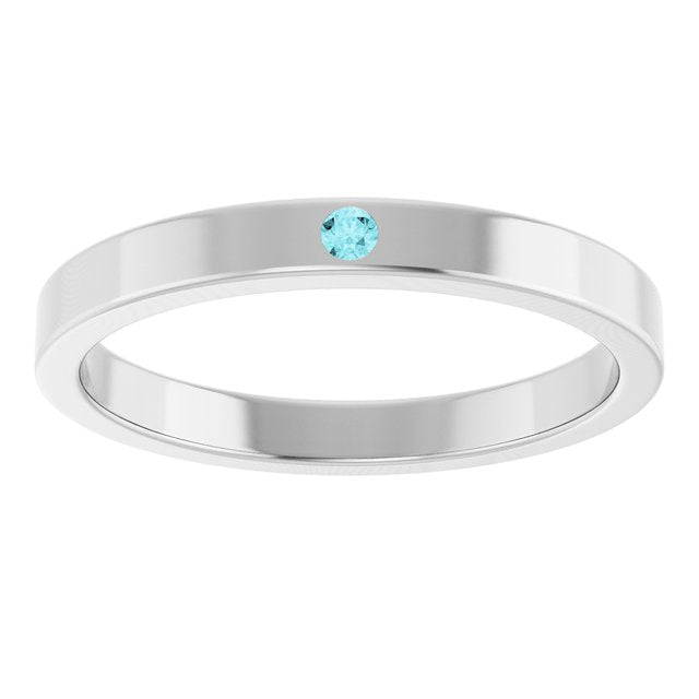 14k-white-natural-blue-zircon-family-stackable-ring