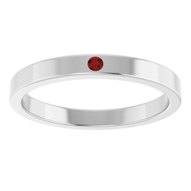 14k-white-natural-mozambique-garnet-family-stackable-ring