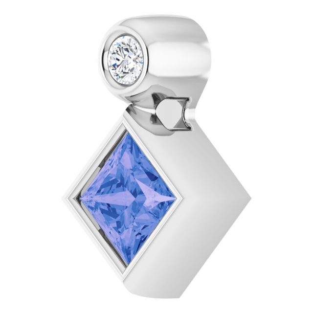 14k-white--square-natural-tanzanite-&-.03-ct-natural-diamond-pendant