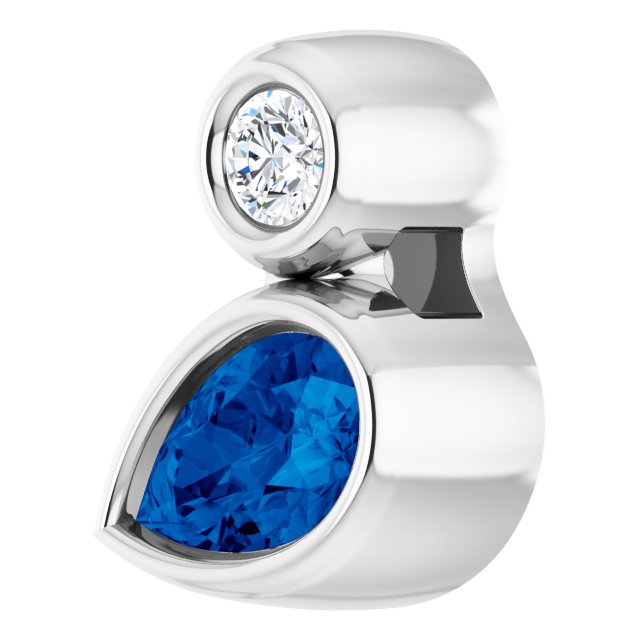 sterling-silver--pear-natural-blue-sapphire-&-.03-ct-natural-diamond-pendant