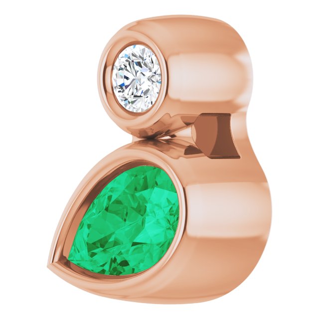 14k-rose--pear-lab-grown-emerald-&-.03-ct-natural-diamond-pendant