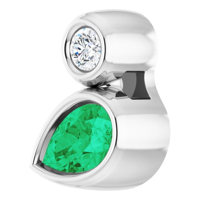 14k-white--pear-natural-emerald-&-.03-ct-natural-diamond-pendant