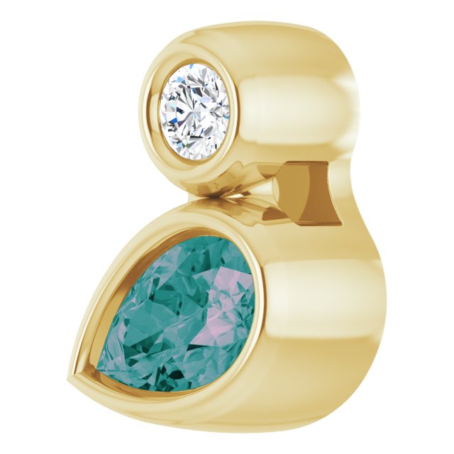 14k-yellow--pear-lab-grown-alexandrite-&-.03-ct-natural-diamond-pendant