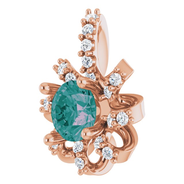 14k-rose-lab-grown-alexandrite-&-.07-ctw-natural-diamond-halo-style-pendant