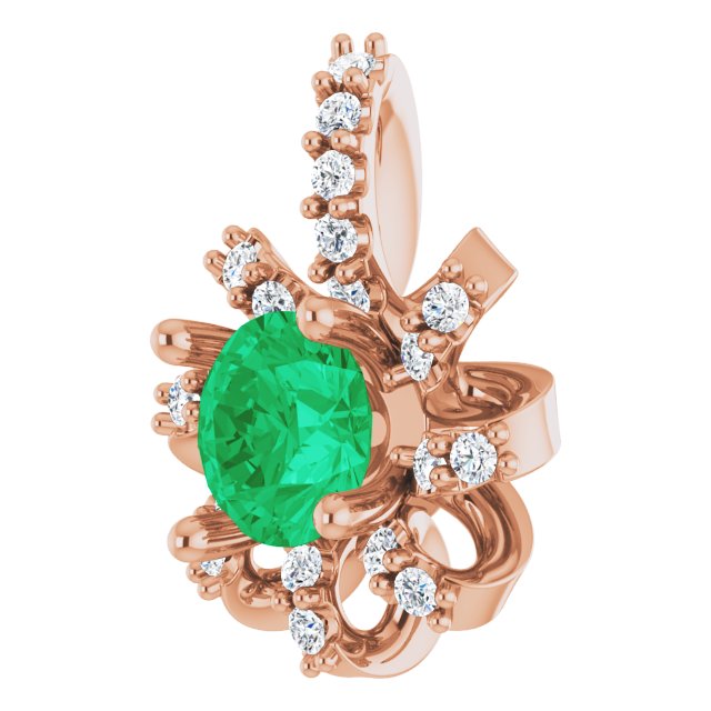 14k-rose-natural-emerald-&-.07-ctw-natural-diamond-halo-style-pendant