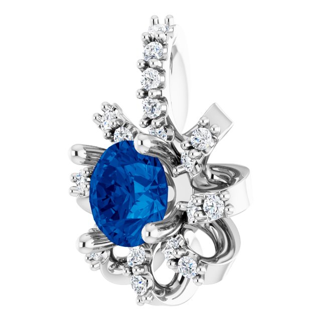 14k-white-lab-grown-blue-sapphire-&-.07-ctw-natural-diamond-halo-style-pendant
