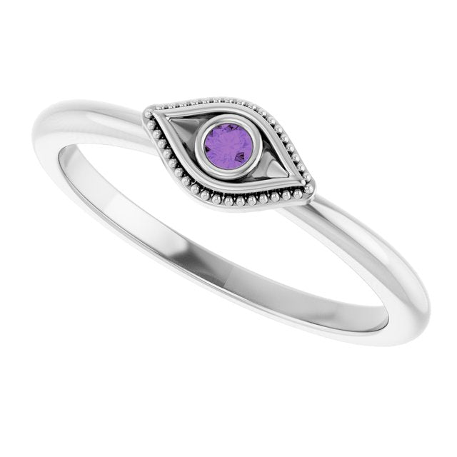 sterling-silver-natural-amethyst-stackable-evil-eye-ring