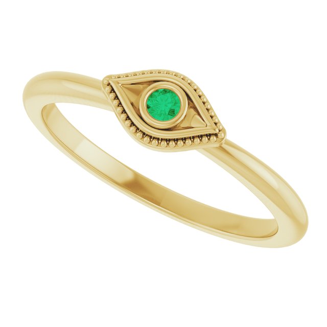 14k-yellow-lab-grown-emerald-stackable-evil-eye-ring