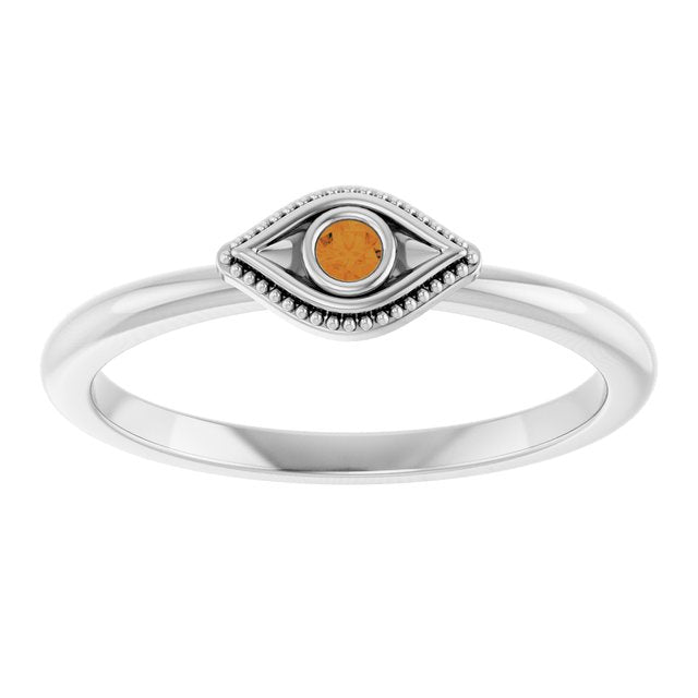 14k-white-natural-citrine-stackable-evil-eye-ring