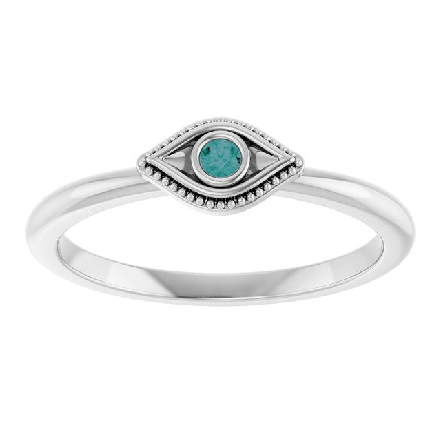 sterling-silver-natural-alexandrite-stackable-evil-eye-ring
