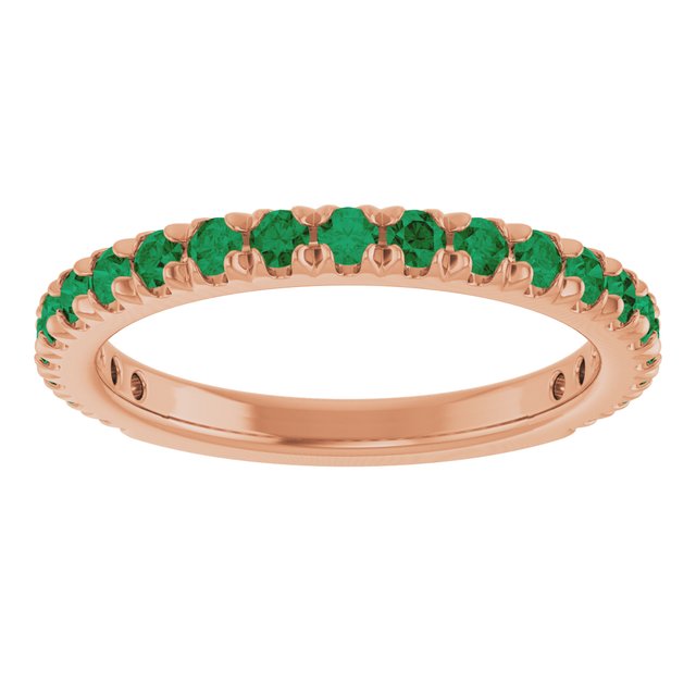 14k-rose-gold-lab-grown-emerald-french-set-anniversary-band