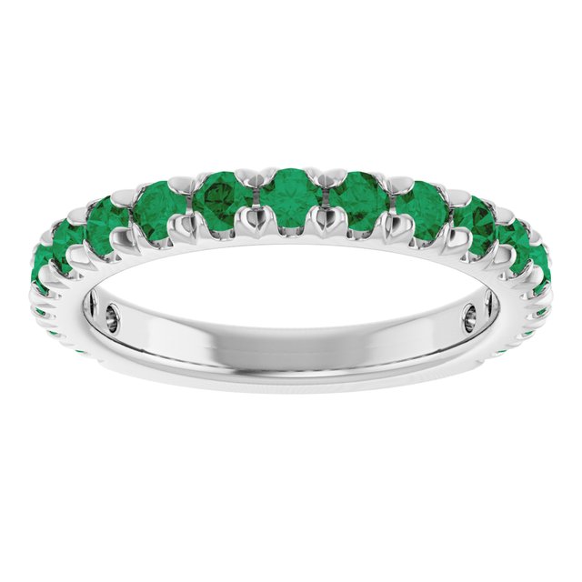 14k-white-gold-lab-grown-emerald-french-set-anniversary-band