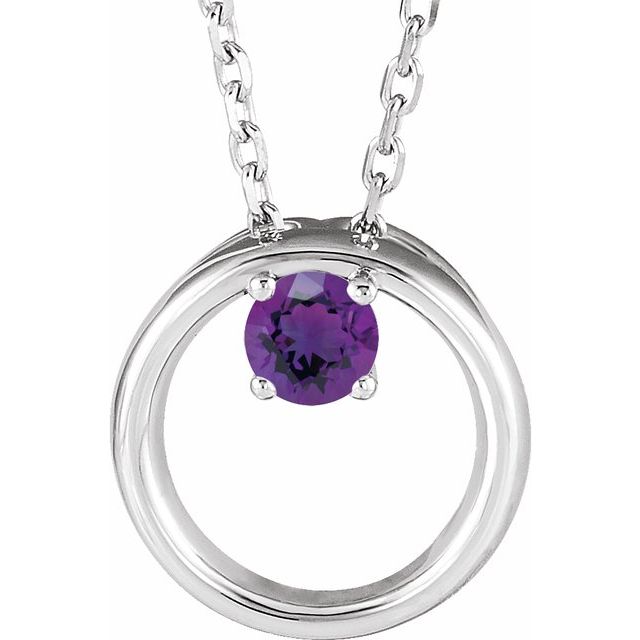 14k-white-natural-amethyst-circle-16-18"-necklace