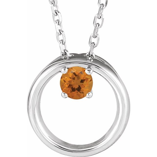 14k-white-natural-citrine-circle-16-18"-necklace