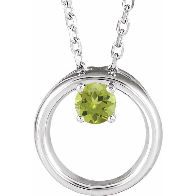14k-white-natural-peridot-circle-16-18"-necklace