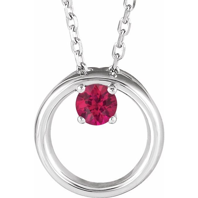14k-white-lab-grown-ruby-circle-16-18"-necklace