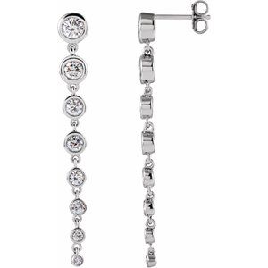 1 3/4 ct Lab-Grown Diamond Graduated Earrings