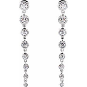 1 3/4 ct Lab-Grown Diamond Graduated Earrings