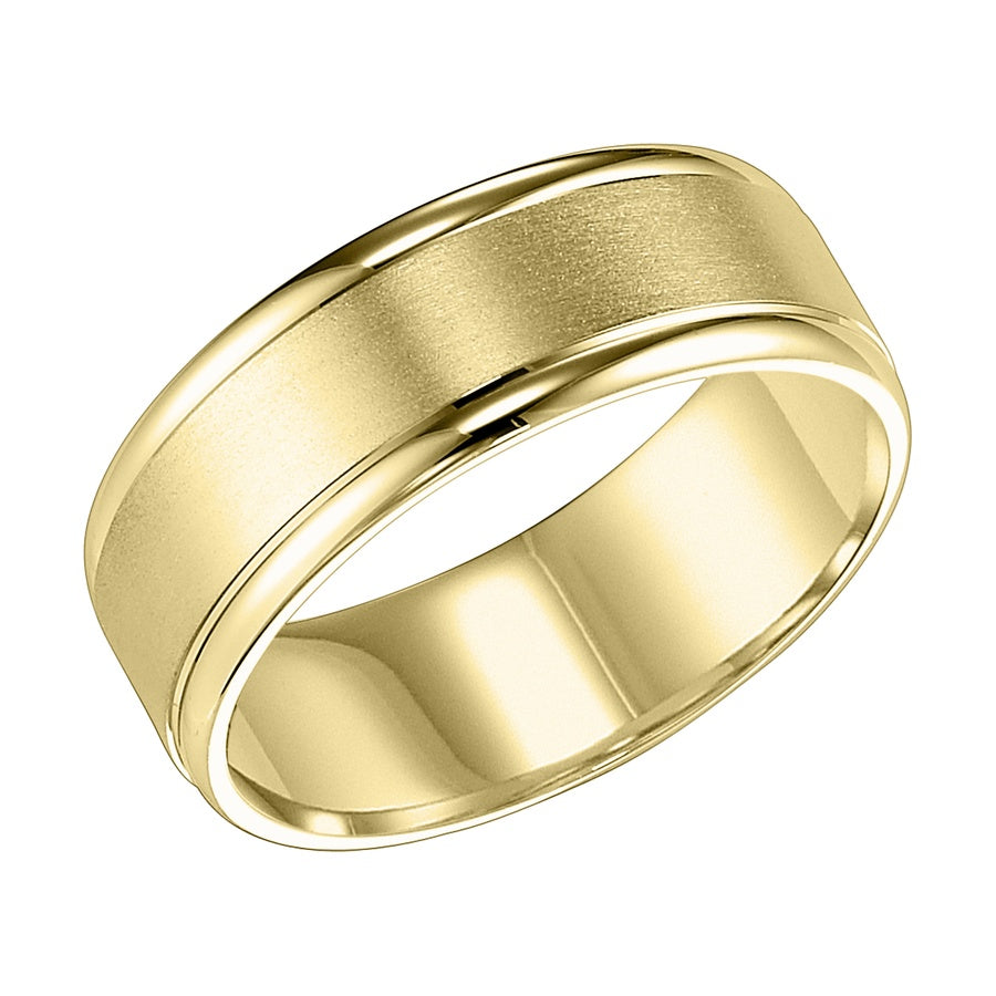 Featuring a stunning brushed finish and handsome round edges, this Comfort Fit wedding band fuses classic style with luxurious details