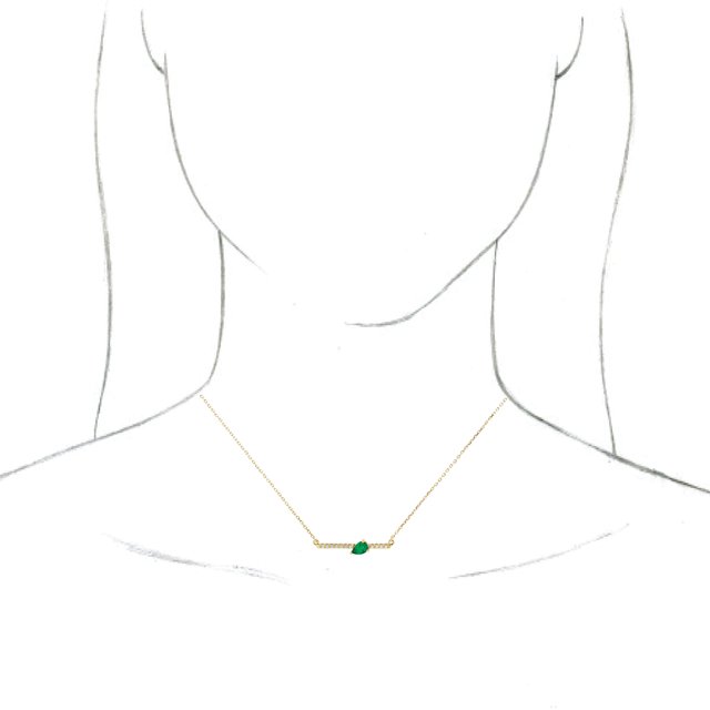14k-yellow-natural-emerald-&-1/10-ctw-natural-diamond-18"-necklace