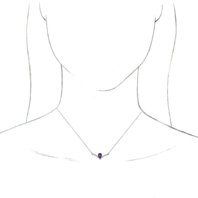 14k-white-natural-natural-amethyst-&-.06-ctw-natural-diamond-18"-necklace