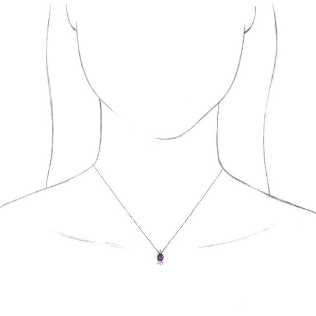 14k-white-natural-amethyst-&-1/5-ctw-natural-diamond-16-18"-necklace