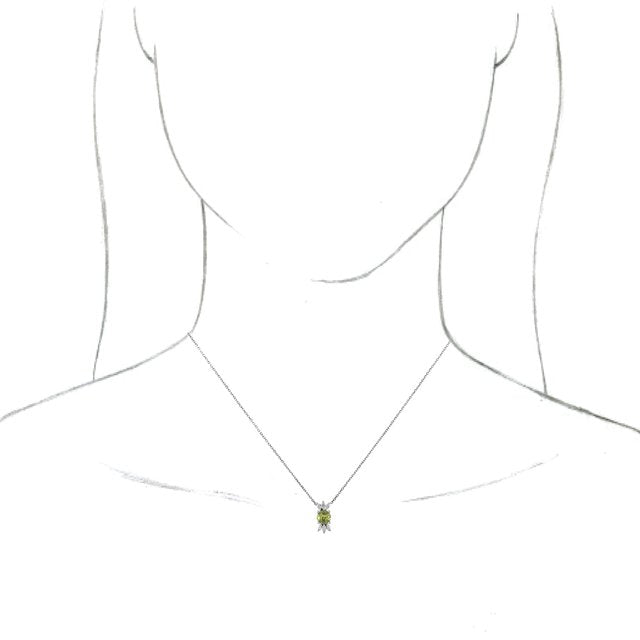 14k-white-natural-peridot-&-1/5-ctw-natural-diamond-16-18"-necklace