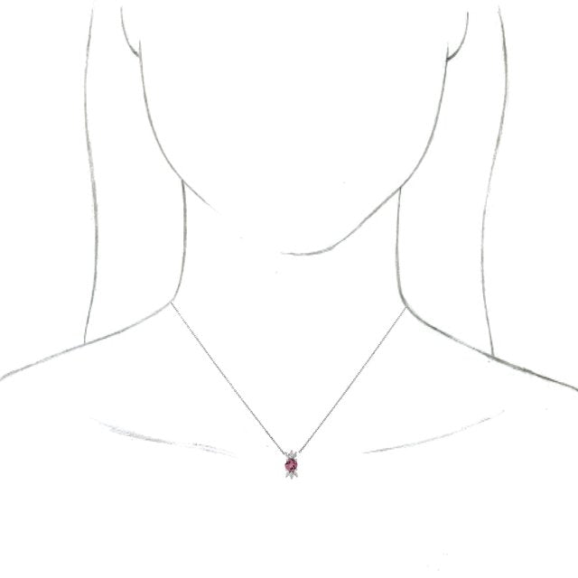 14k-white-natural-pink-tourmaline-&-1/5-ctw-natural-diamond-16-18"-necklace