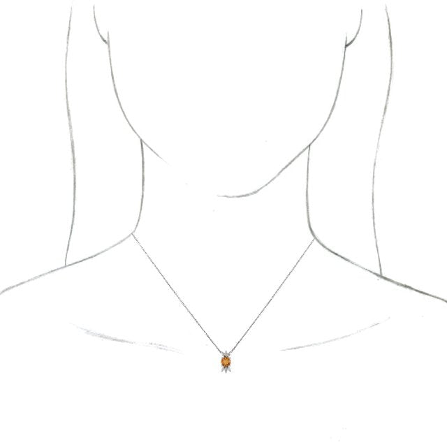 14k-white-natural-citrine-&-1/5-ctw-natural-diamond-16-18"-necklace