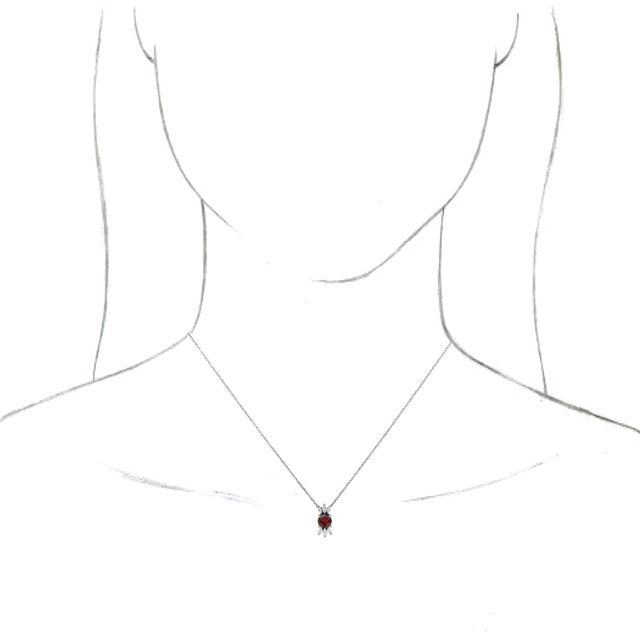 14k-white-natural-mozambique-garnet-&-1/5-ctw-natural-diamond-16-18"-necklace