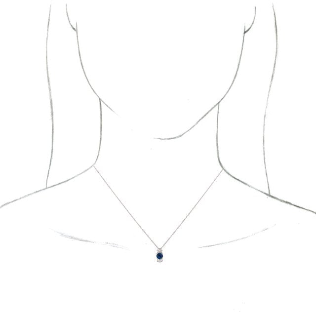 14k-white-natural-blue-sapphire-&-1/6-ctw-natural-diamond-16-18"-necklace