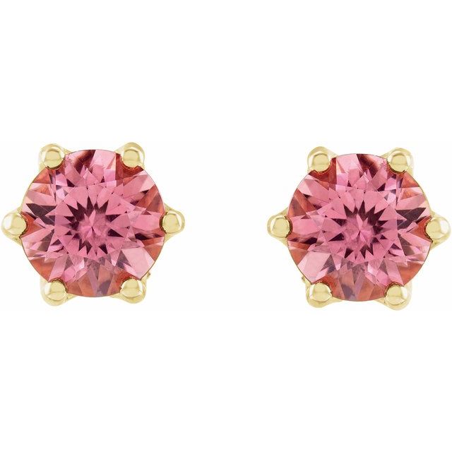 14k-yellow--natural-pink-tourmaline-&-.03-ctw-natural-diamond-crown-earrings