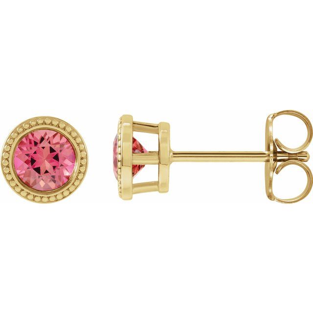 14K Yellow Gold|Natural Blue Zircon|3 mm