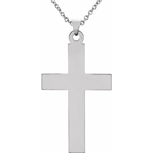 14k-white-cross-18"-necklace