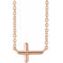 14k-rose-sideways-cross-18"-necklace